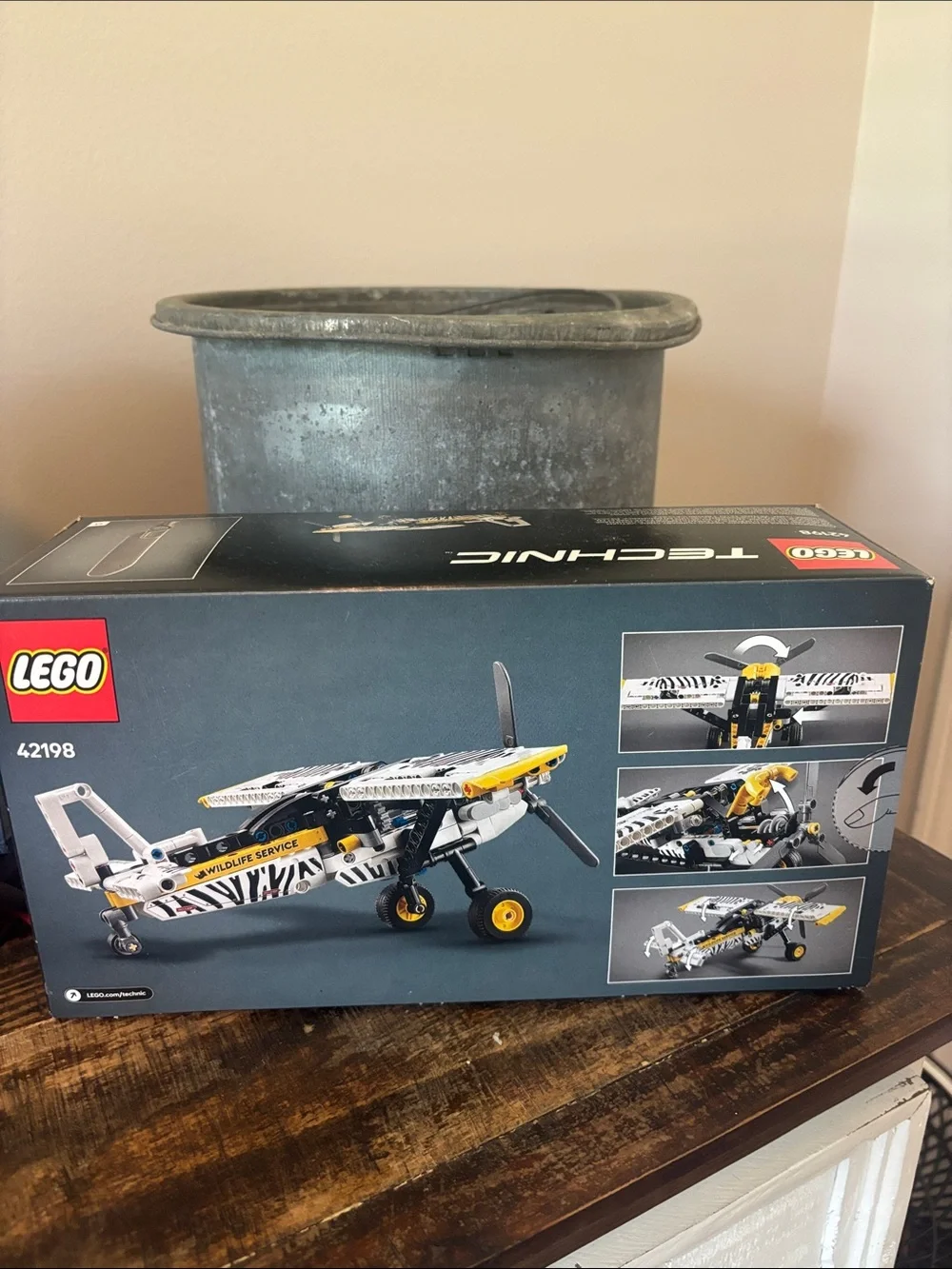 LEGO Technic White Black and Yellow Bush Plane Building Set